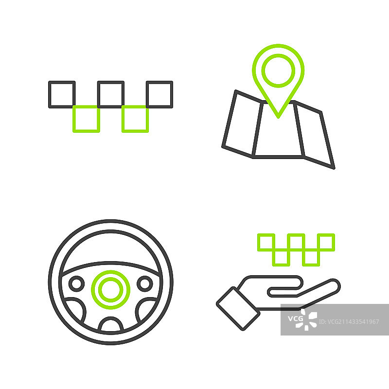 出租车方向盘折叠手势图片素材