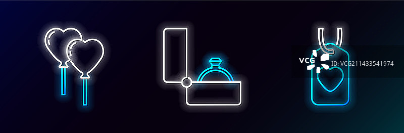 心形标签气球图案图片素材