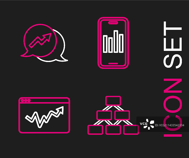 层级结构组织图线条组合图片素材