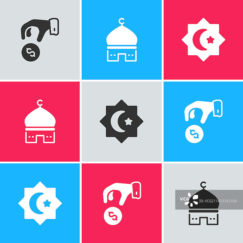 捐赠或支付您的天课、穆斯林清真寺图片素材