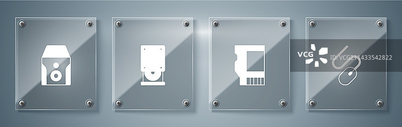 电脑鼠标SD卡光驱图片素材