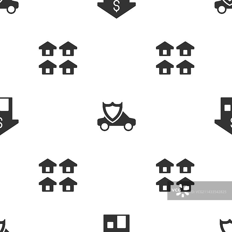 房屋与美元汽车盾牌和房地产图片素材