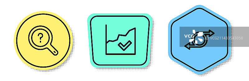 未知搜索金融增长图案套装图片素材