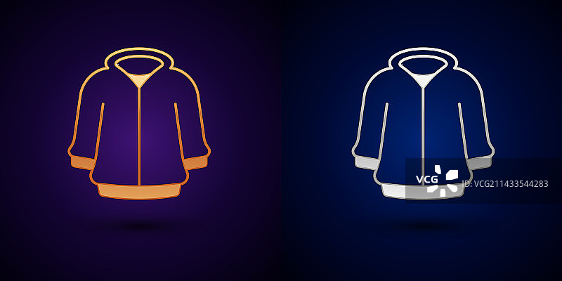 金色和银色连帽衫图标图片素材