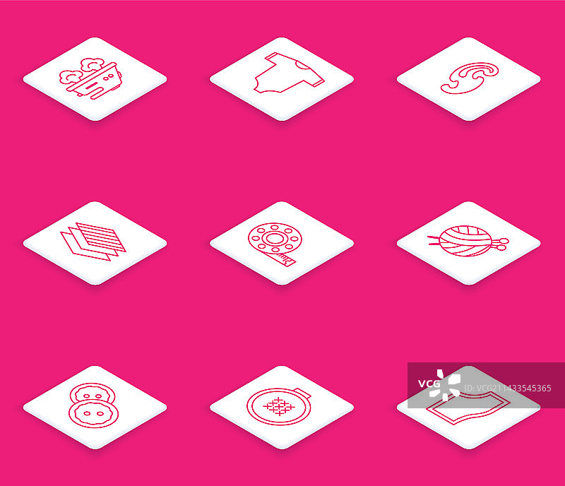 电熨斗、婴儿服与法语线条图片素材