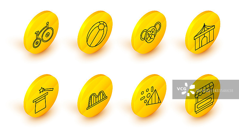 街头快餐车节日彩带图片素材