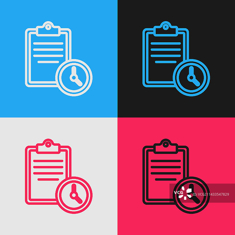 波普艺术风格运动训练计划图标图片素材