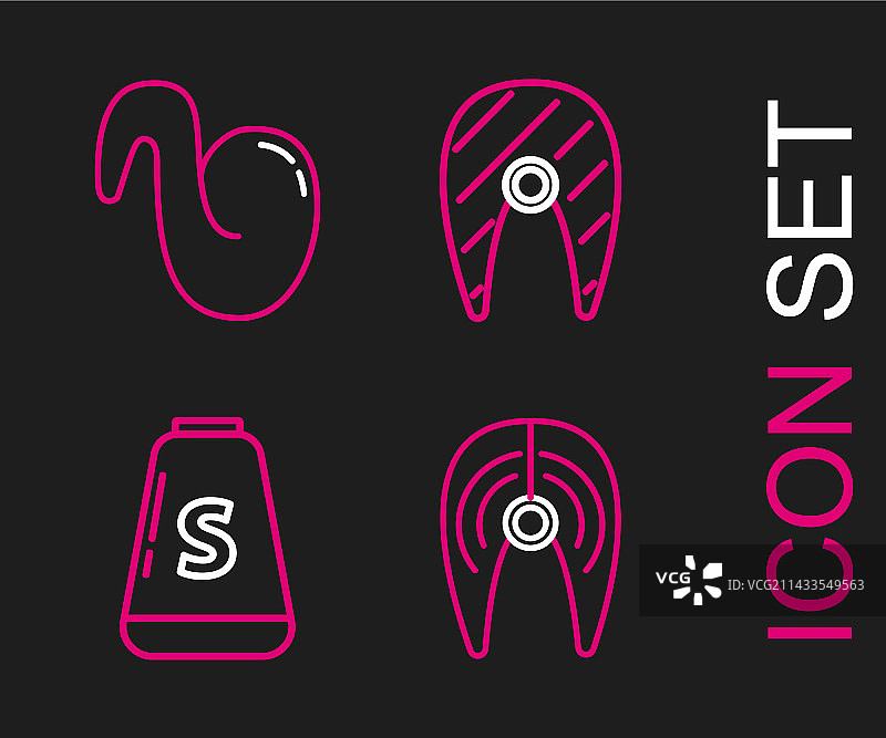 鱼排、盐和炸鸡翅图片素材