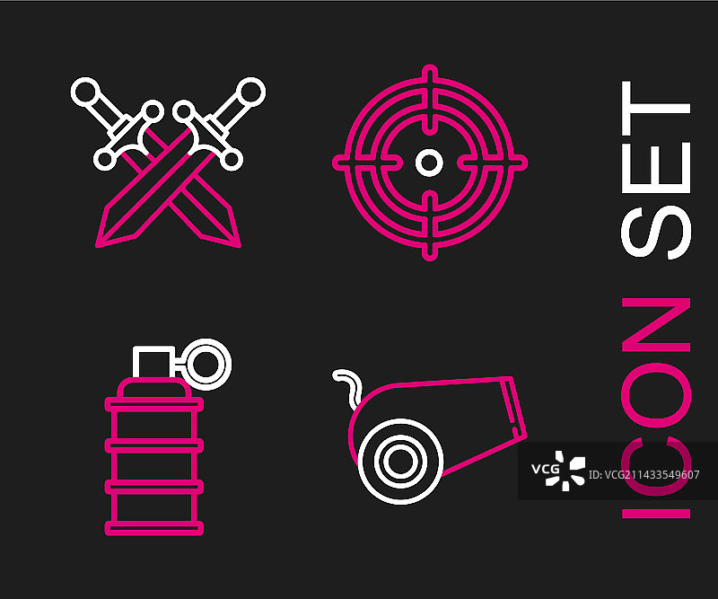 大炮、手榴弹和射击运动目标图片素材