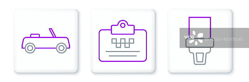 安全带汽车和出租车驾驶证图片素材