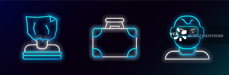 小偷面具绑架公文包图标图片素材