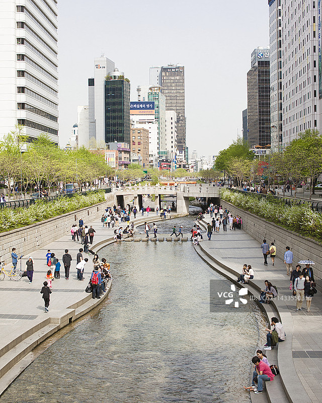 韩国首尔清溪川图片素材