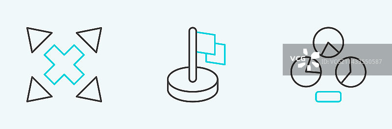 多种方式饼图信息图线条图图片素材