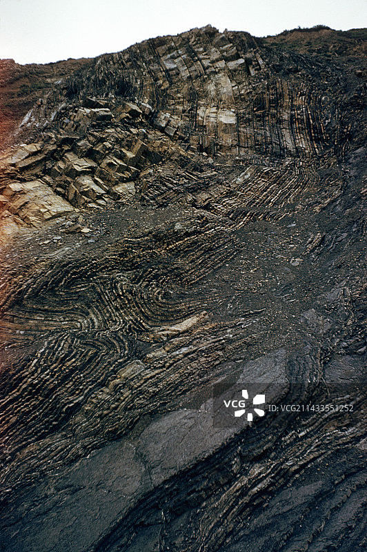 圣安地列斯断层附近的扭曲燧石图片素材