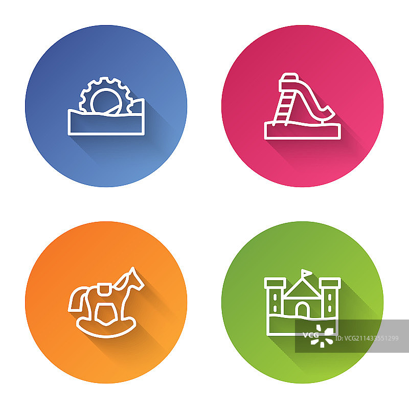 摩天轮儿童滑梯与马鞍合集图片素材