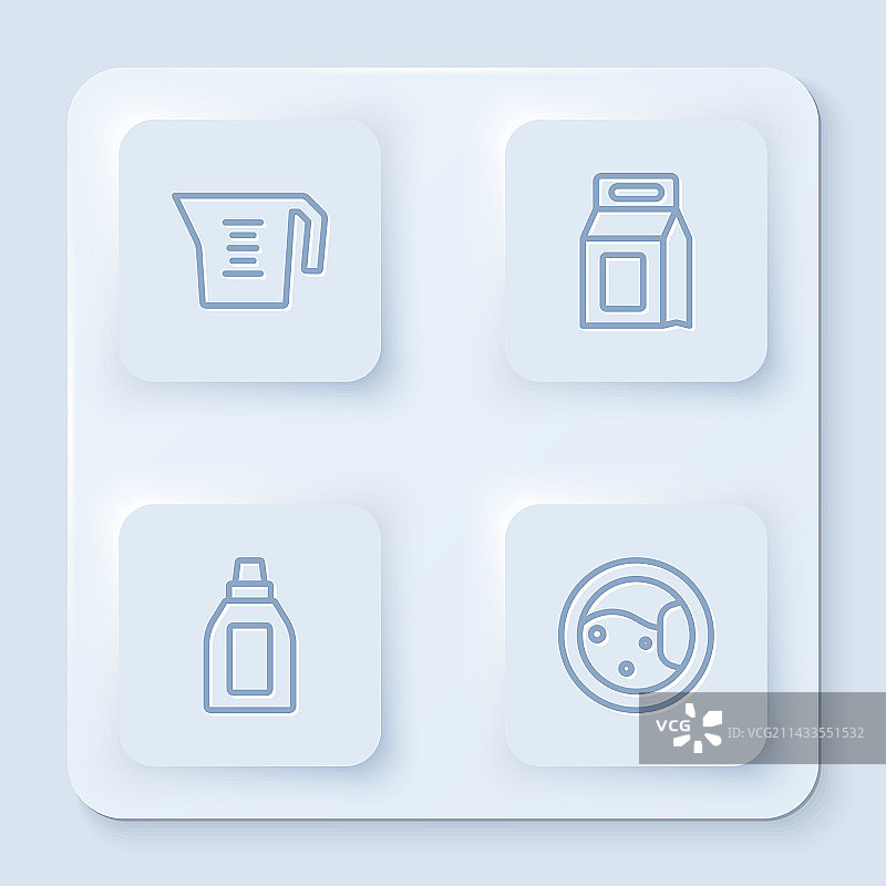 线性量杯洗衣液瓶图片素材