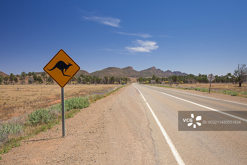 袋鼠路标图片素材