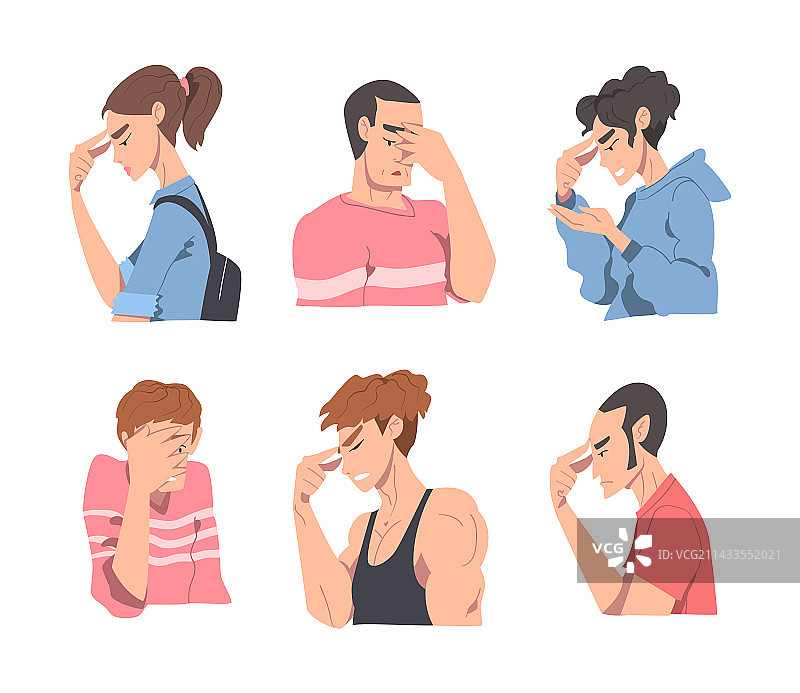 沮丧的年轻男女图片素材