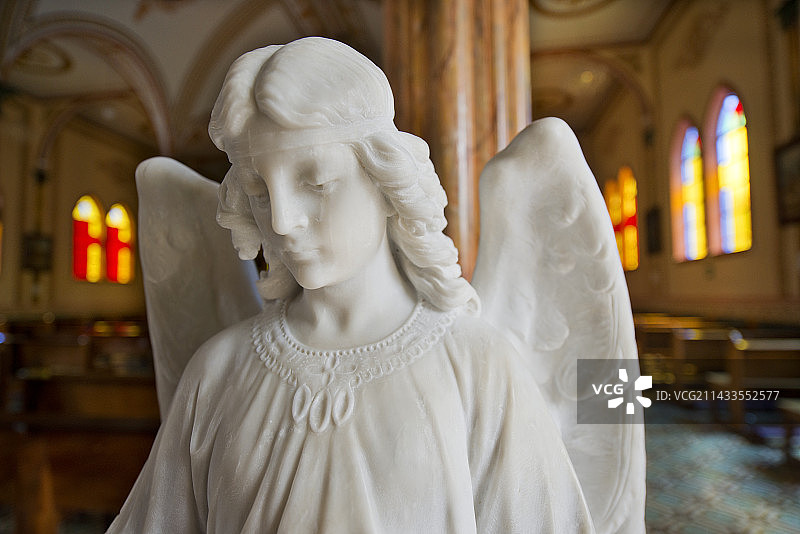 哥斯达黎加格雷西亚金属教堂内部图片素材