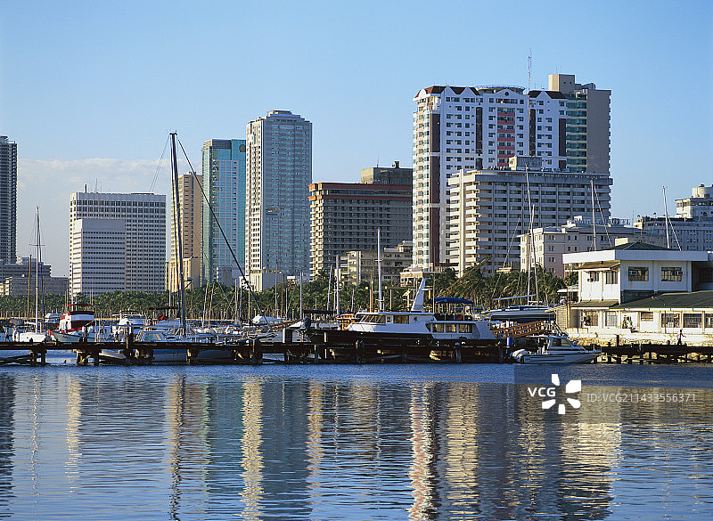 罗哈斯大道沿线的马尼拉港图片素材