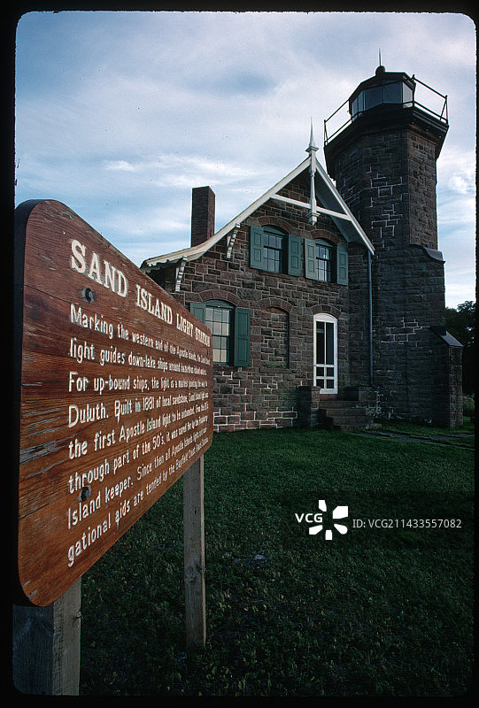 威斯康星州沙岛灯塔图片素材