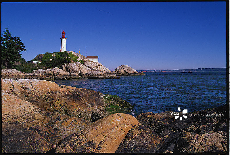 阿特金森角灯塔和伯拉德内海图片素材