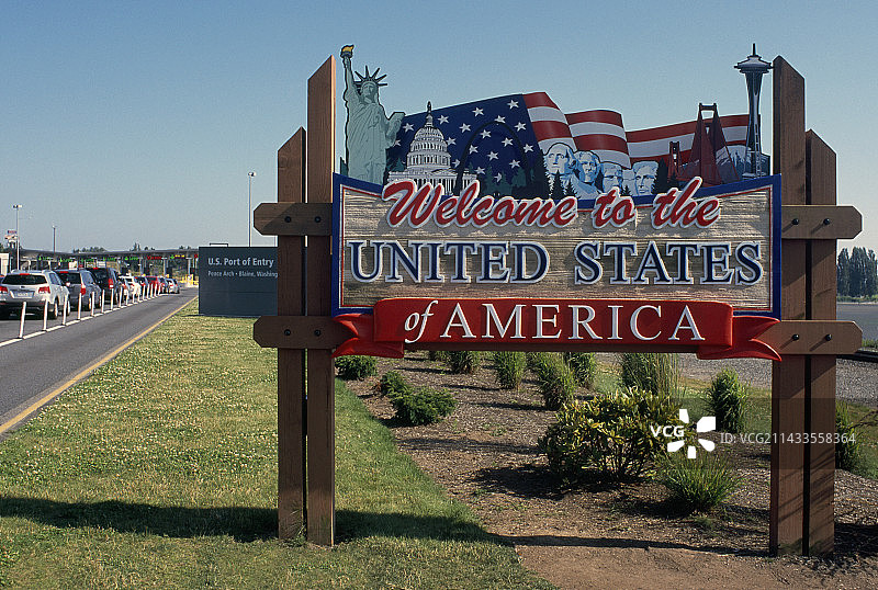 欢迎来到美利坚合众国的标志图片素材