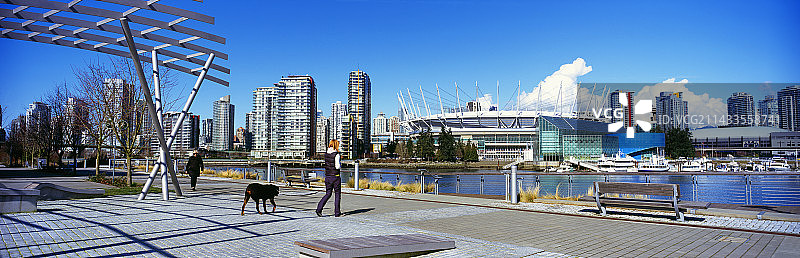 加拿大不列颠哥伦比亚省温哥华市BC体育场天际线图片素材