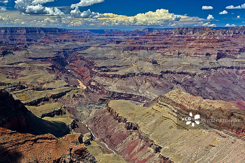 从利潘点观看亚利桑那州大峡谷南缘图片素材