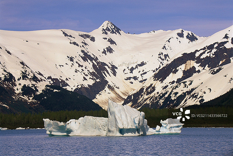波蒂奇冰川和波蒂奇湖图片素材