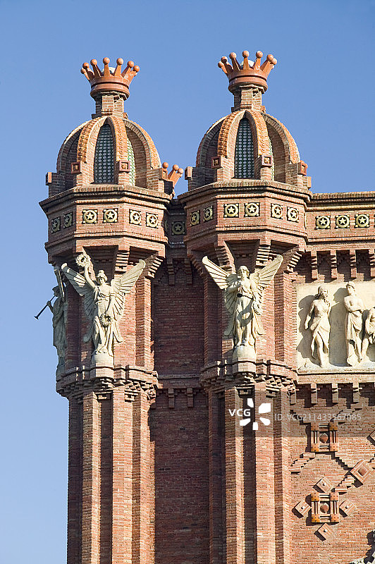 巴塞罗那凯旋门细节图图片素材