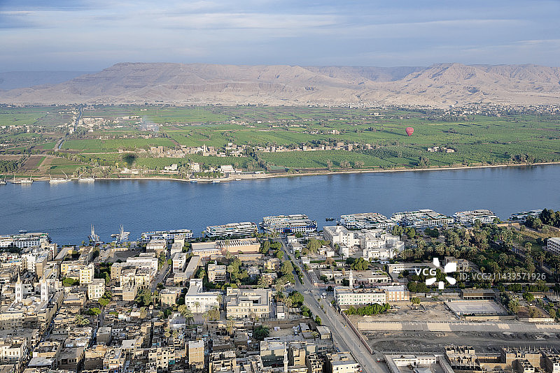 埃及卢克索鸟瞰图图片素材