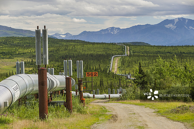 阿拉斯加输油管道图片素材