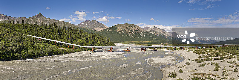 阿拉斯加油管全景图片素材