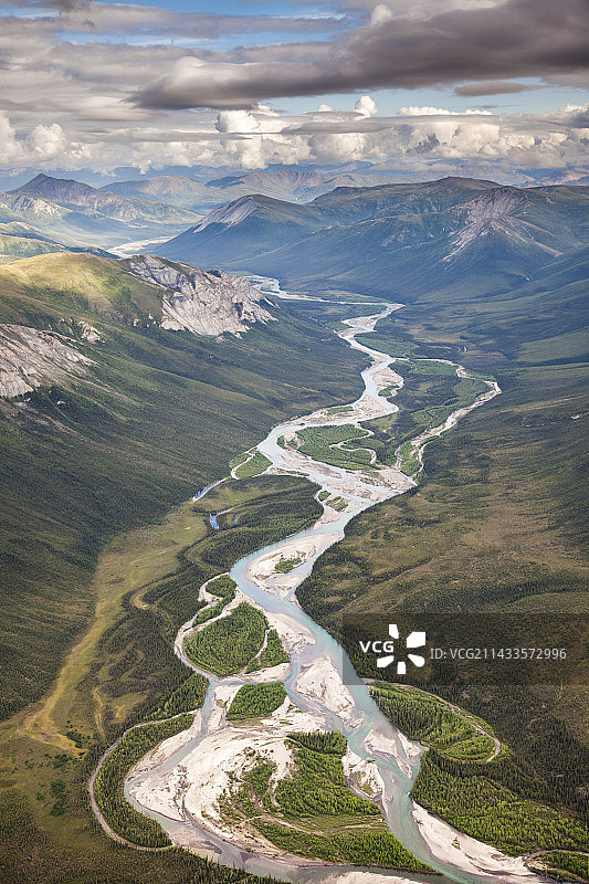 ブルックス山脈の航空写真图片素材
