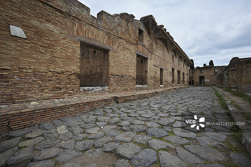 奥斯提亚古城阳台街的商店图片素材