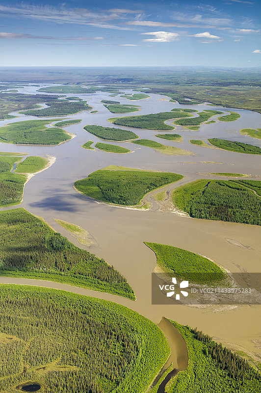 育空河航拍图片素材