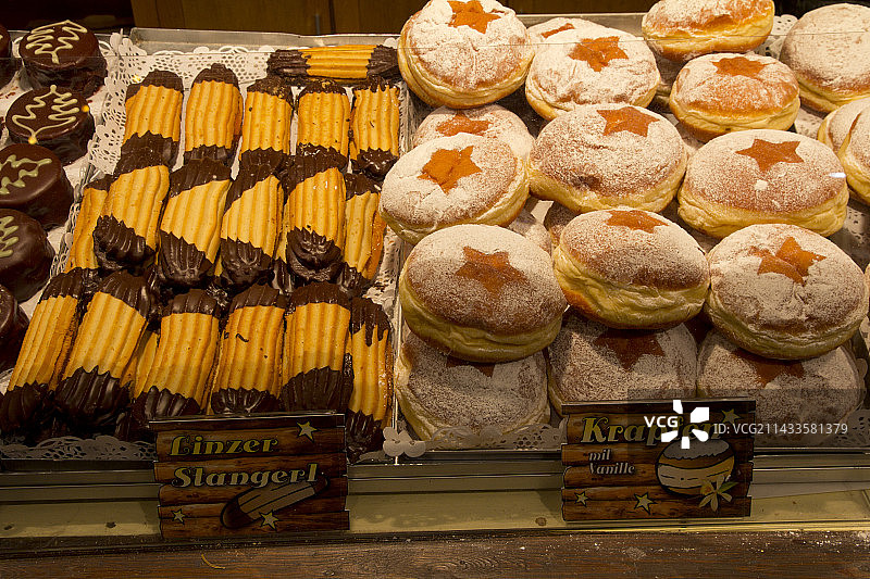 糕点展示：奥地利维也纳圣诞市场图片素材
