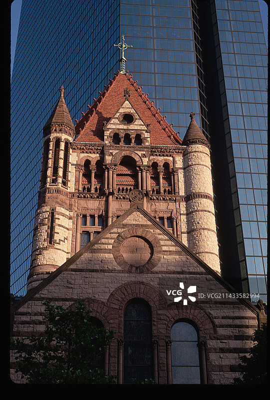 科普利广场的三一教堂图片素材