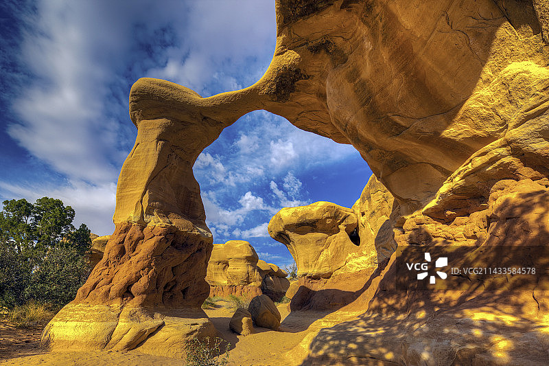 犹他州大阶梯埃斯卡兰特的拱门图片素材