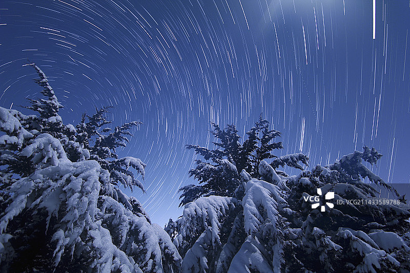 铱星闪光和月光星轨图片素材