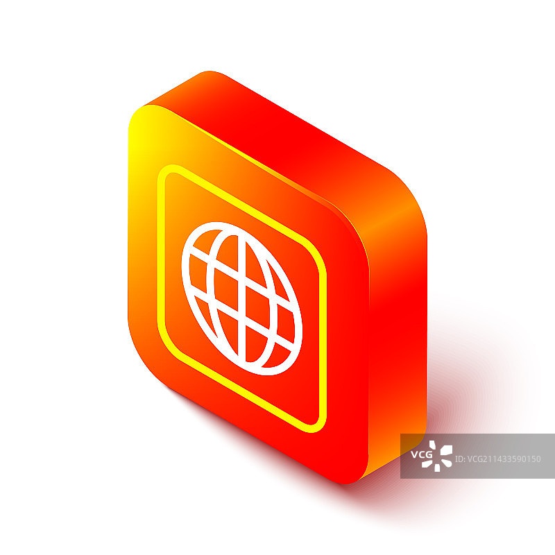 2.5D线条全球图标，白色背景图片素材