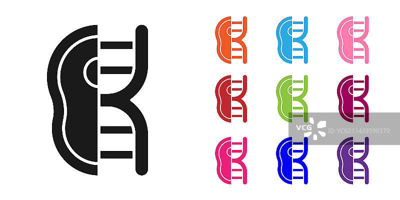 黑色转基因肉类图标图片素材