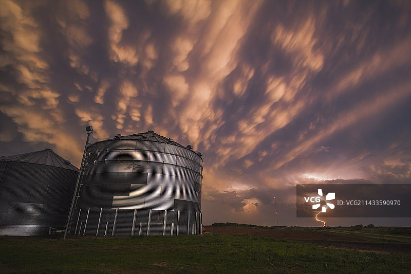 内布拉斯加州的乳状云图片素材