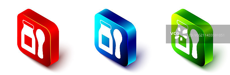 瓶装酸奶与勺子的2.5D图图片素材