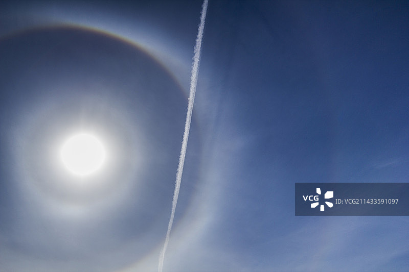 内布拉斯加州罕见奇半径光晕图片素材