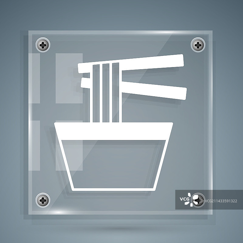 碗和筷子里的白色亚洲面条图标图片素材