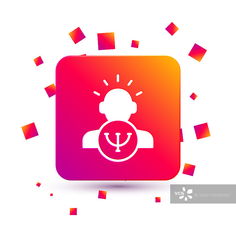 白色背景上的心理学图标图片素材