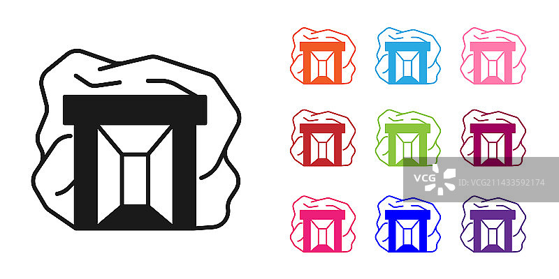 黑色金矿图标图片素材