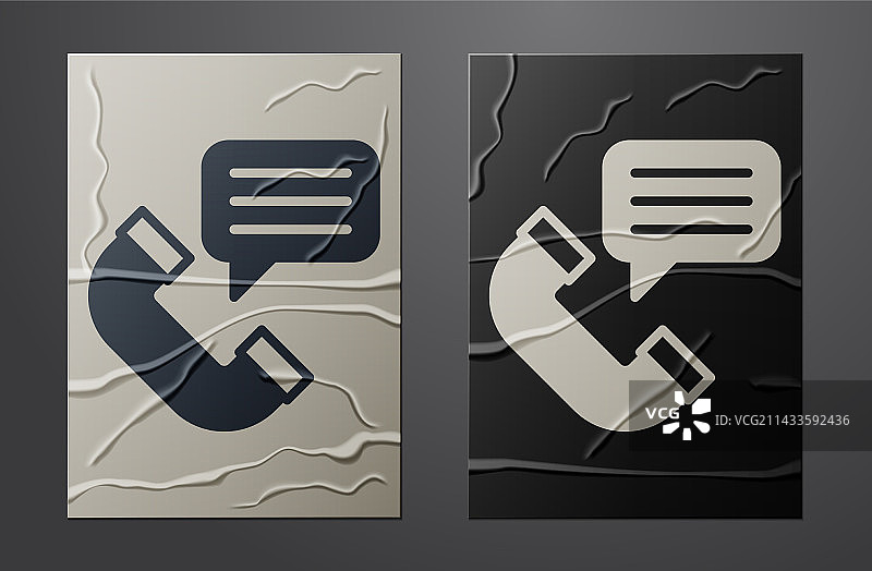 白色电话交谈图标图片素材